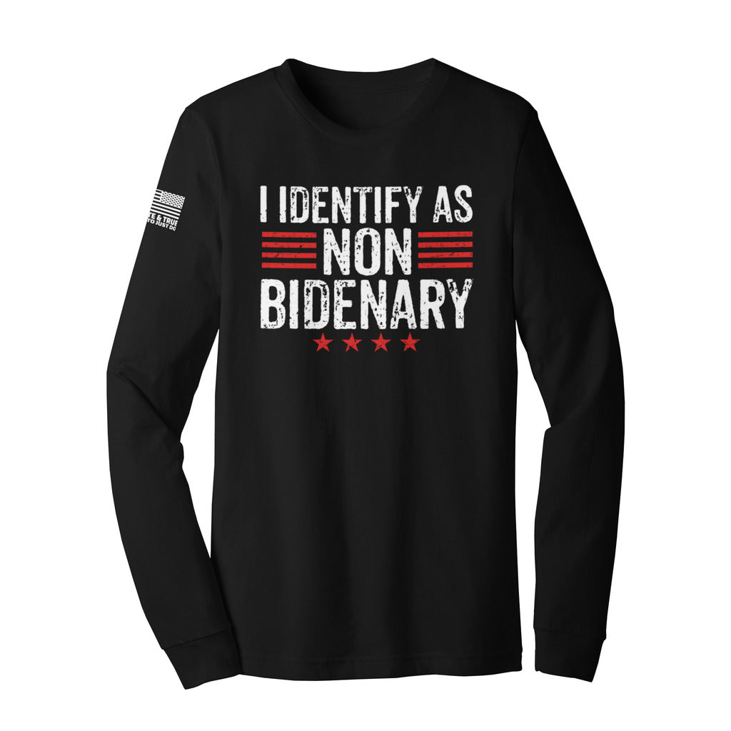 I Identify as Non-Bidenary (LS) - Black Edition