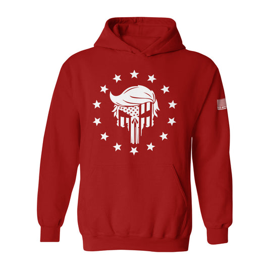 Trump Punisher Skull - 13 Stars (Hoodie) - Red Edition